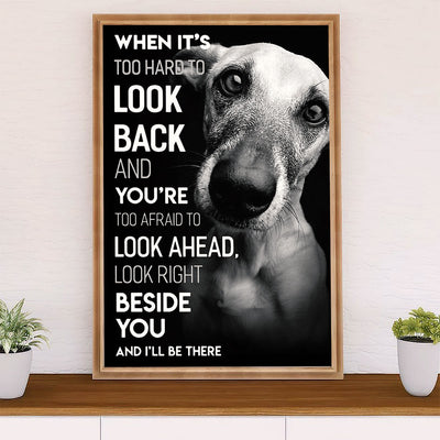 Greyhound Dog Poster Prints | Dog Best Friend | Wall Art Gift for Greyhound Puppies Lover