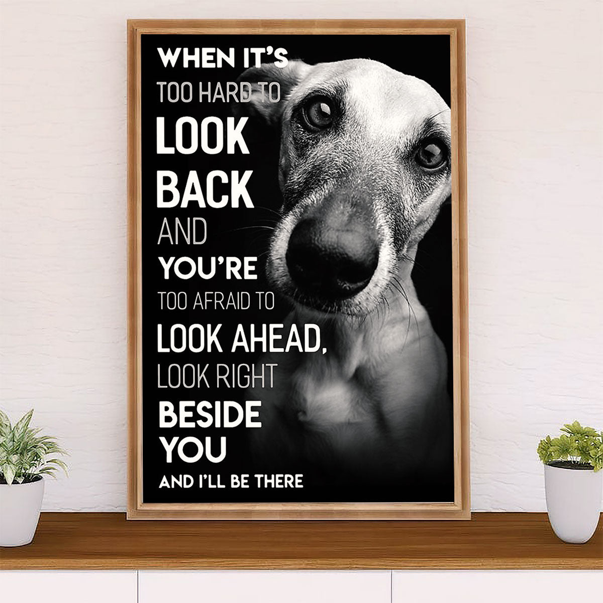 Greyhound Dog Canvas Prints | Dog Best Friend | Wall Art Gift for Greyhound Puppies Lover