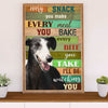 Greyhound Dog Poster Prints | I'll Be Watching You | Wall Art Gift for Greyhound Puppies Lover