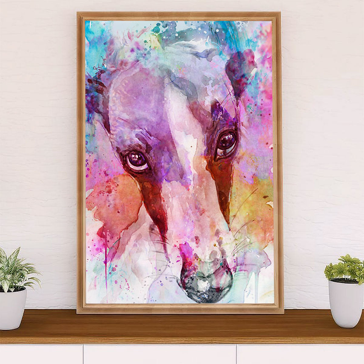 Greyhound Dog Canvas Prints | Watercolor Dog Painting | Wall Art Gift for Greyhound Puppies Lover