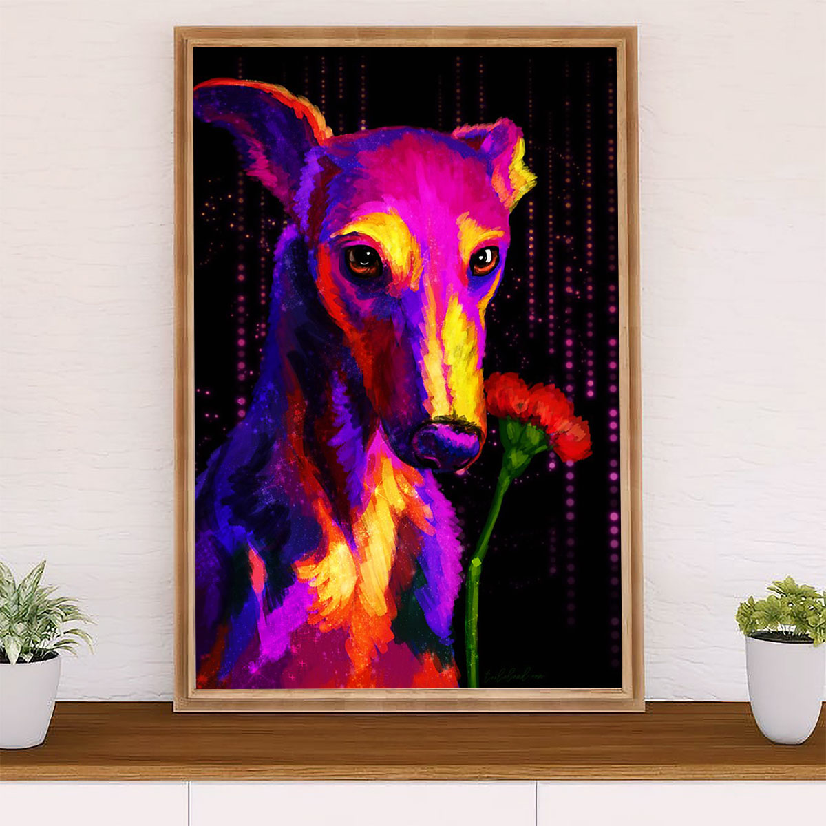 Greyhound Dog Poster Prints | Watercolor Dog Art Painting | Wall Art Gift for Greyhound Puppies Lover