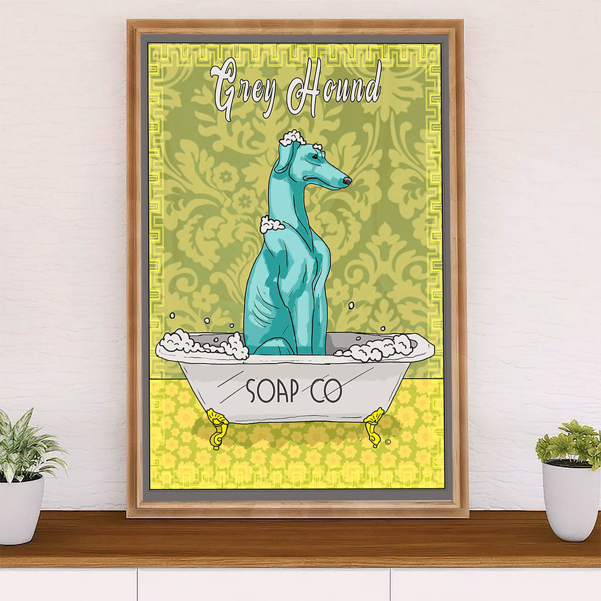 Greyhound Dog Canvas Prints | Greyhound Soap Co | Wall Art Gift for Greyhound Puppies Lover