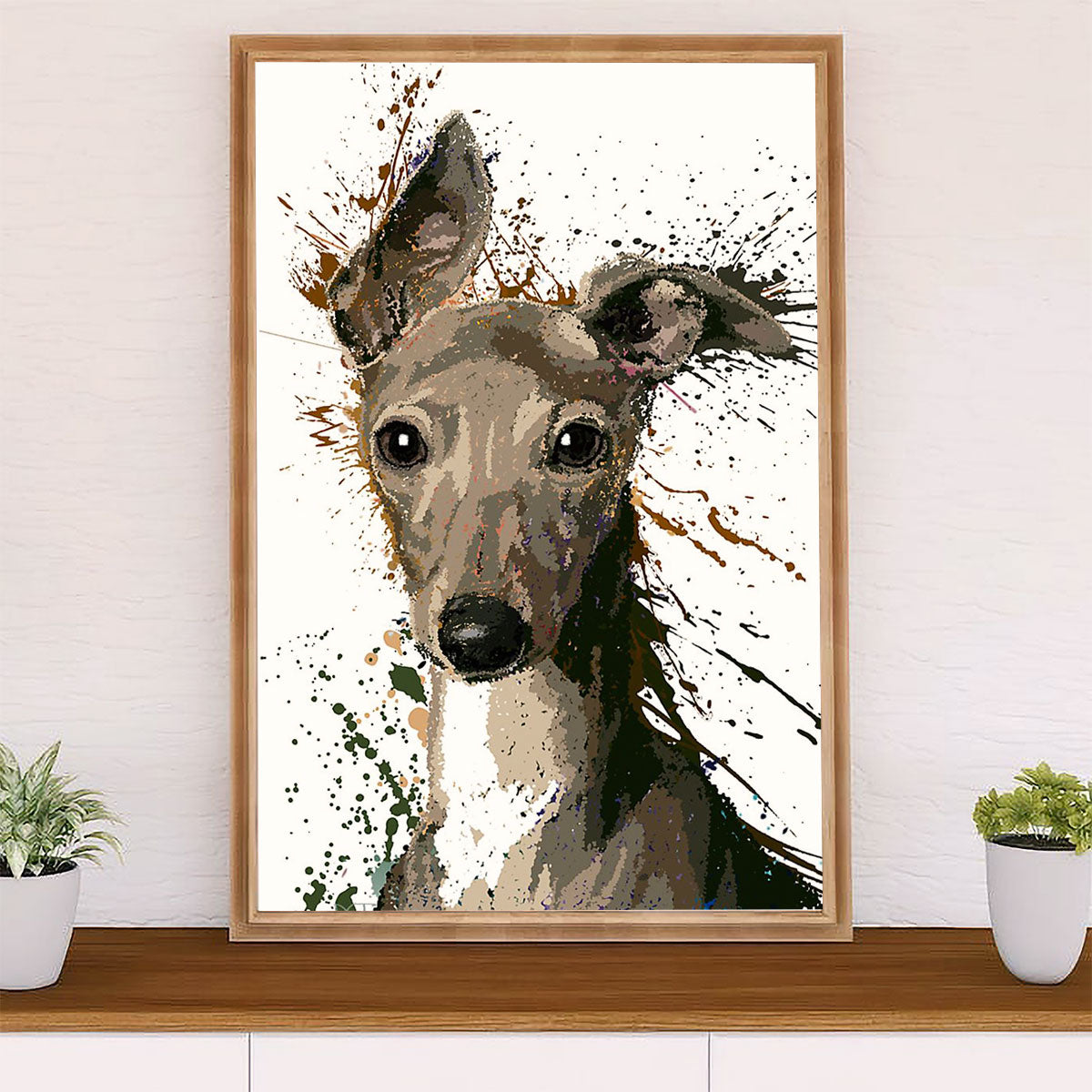 Greyhound Dog Canvas Prints | Dog Painting Art | Wall Art Gift for Greyhound Puppies Lover