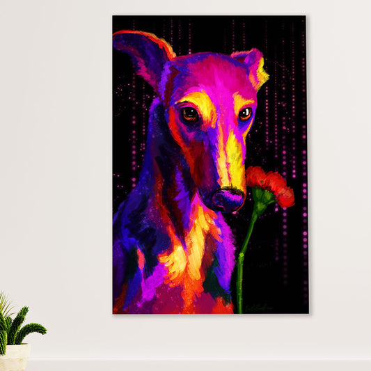 Greyhound Dog Canvas Prints | Watercolor Dog Art Painting | Wall Art Gift for Greyhound Puppies Lover