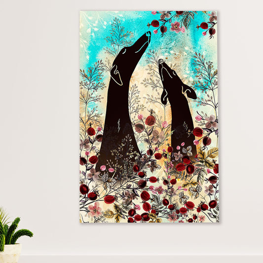 Greyhound Dog Canvas Prints | Dog Loves | Wall Art Gift for Greyhound Puppies Lover