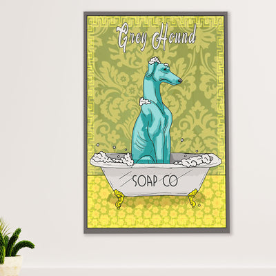 Greyhound Dog Poster Prints | Greyhound Soap Co | Wall Art Gift for Greyhound Puppies Lover
