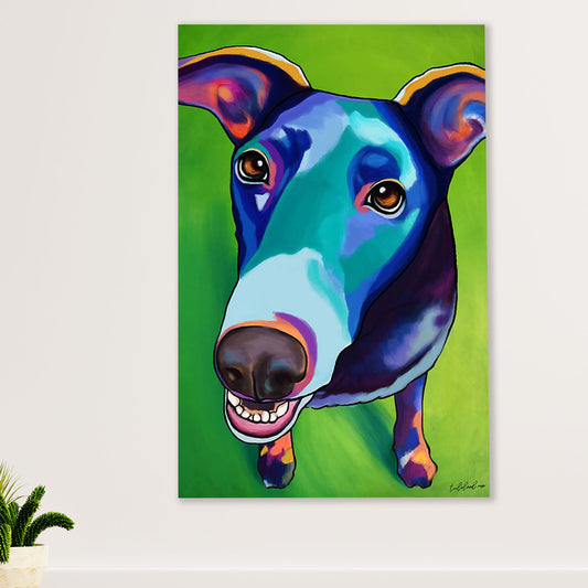 Greyhound Dog Canvas Prints | Colorful Dog Painting | Wall Art Gift for Greyhound Puppies Lover