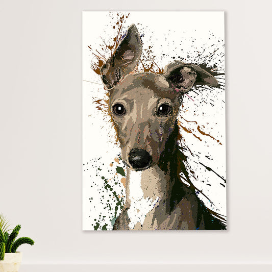 Greyhound Dog Canvas Prints | Dog Painting Art | Wall Art Gift for Greyhound Puppies Lover