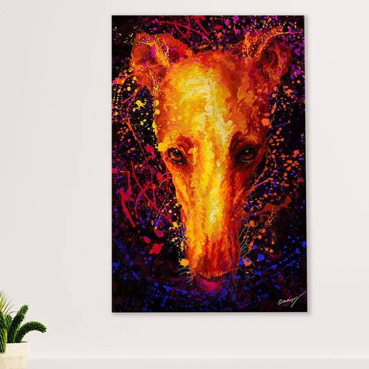 Greyhound Dog Canvas Prints | Watercolor Dog Art Painting | Wall Art Gift for Greyhound Puppies Lover