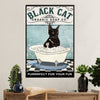 Cute Cat Canvas Prints | Funny Black Cat Organic Soap | Wall Art Gift for Cat Kitties Lover