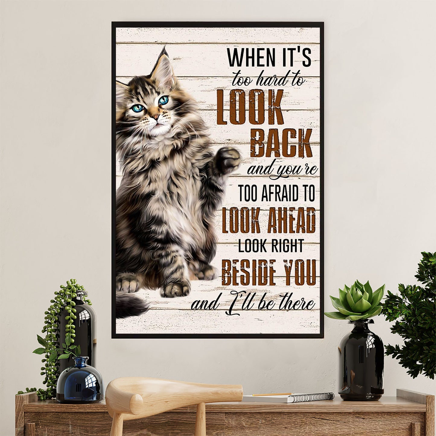 Cute Cat Canvas Prints | Cat Best Friend | Wall Art Gift for Cat Kitties Lover