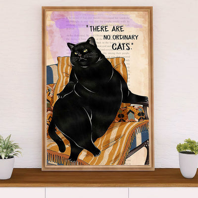 Cute Cat Canvas Prints | Funny Black Cat  | Wall Art Gift for Cat Kitties Lover