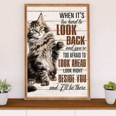 Cute Cat Canvas Prints | Cat Best Friend | Wall Art Gift for Cat Kitties Lover