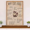 Cute Cat Canvas Prints | Why Cats Rule | Wall Art Gift for Cat Kitties Lover