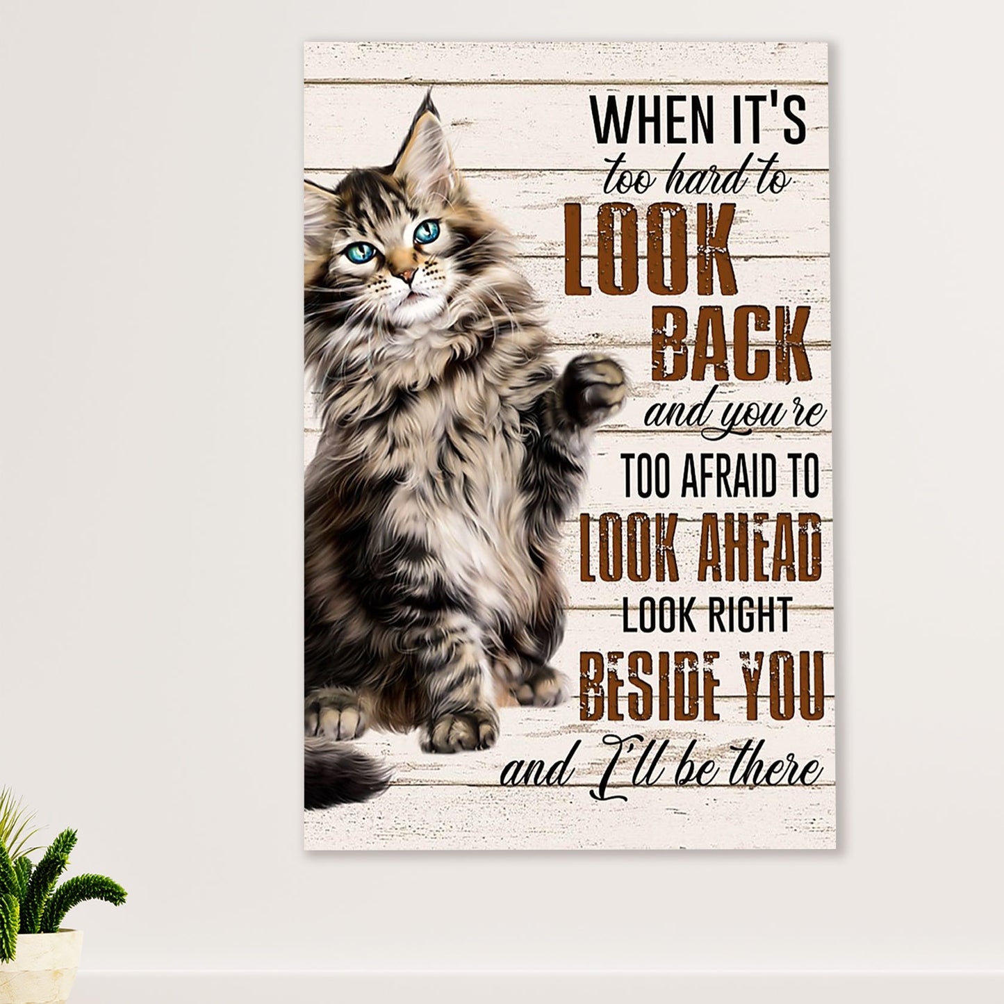 Cute Cat Canvas Prints | Cat Best Friend | Wall Art Gift for Cat Kitties Lover