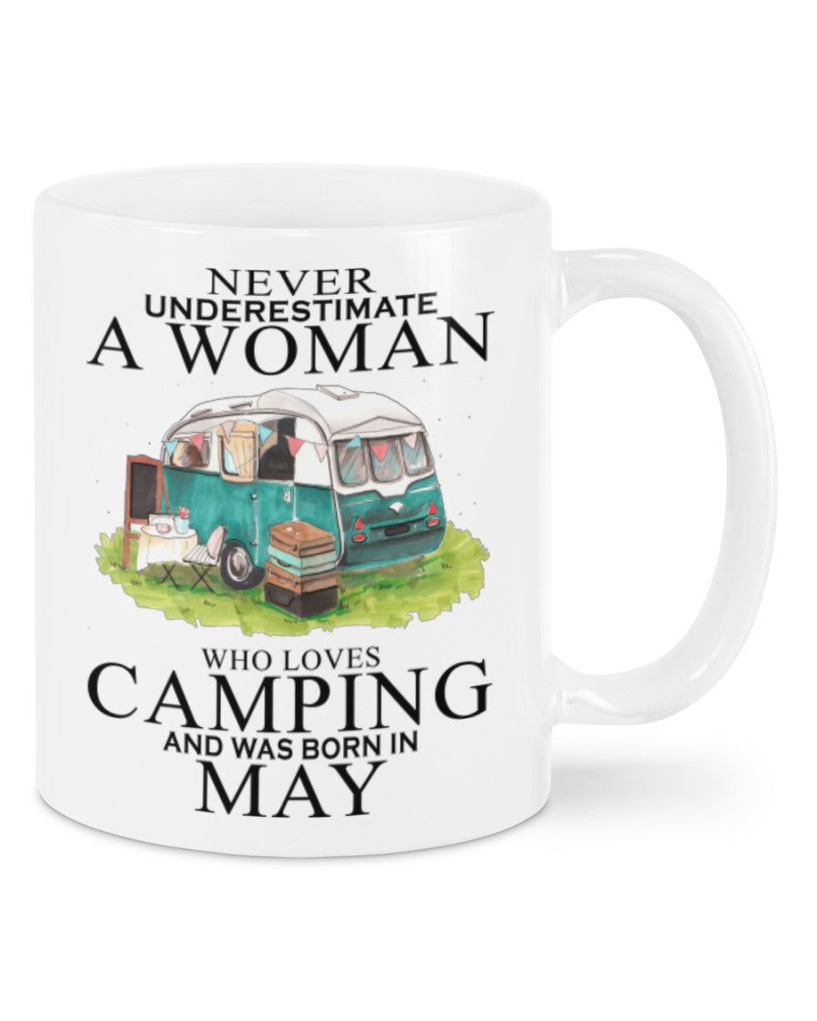 Camping Lover Coffee Mug | May Woman Loves Camping | Drinkware Gift for Campers