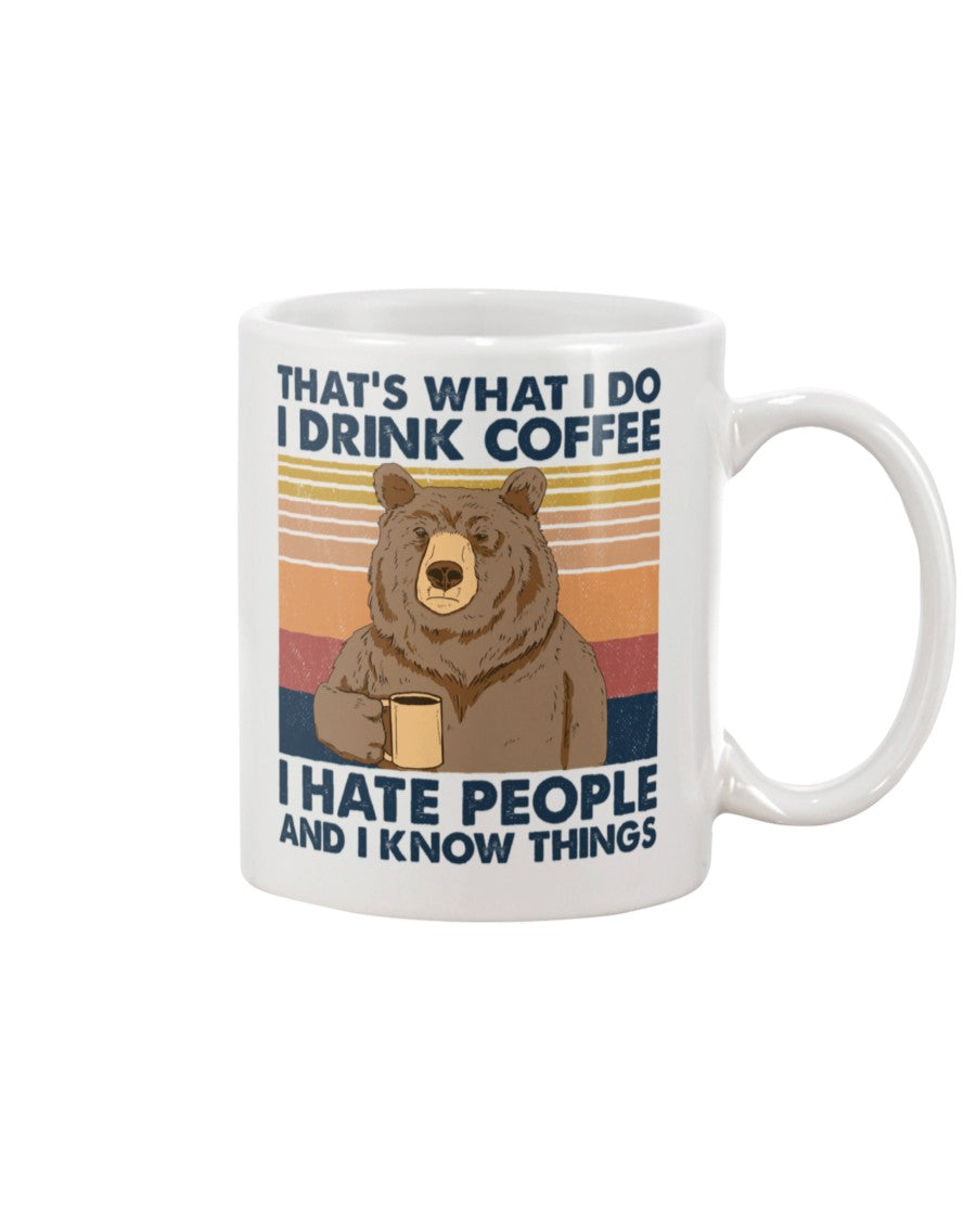 Camping Lover Coffee Mug | Drink Coffee - Hate People | Drinkware Gift for Campers