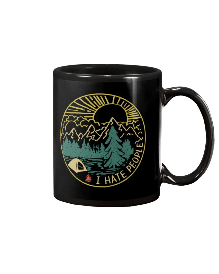 Camping Lover Coffee Mug | Funny - I Hate People | Drinkware Gift for Campers