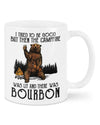 Camping Lover Coffee Mug | Campfire Bourbon | Drinkware Gift for Campers