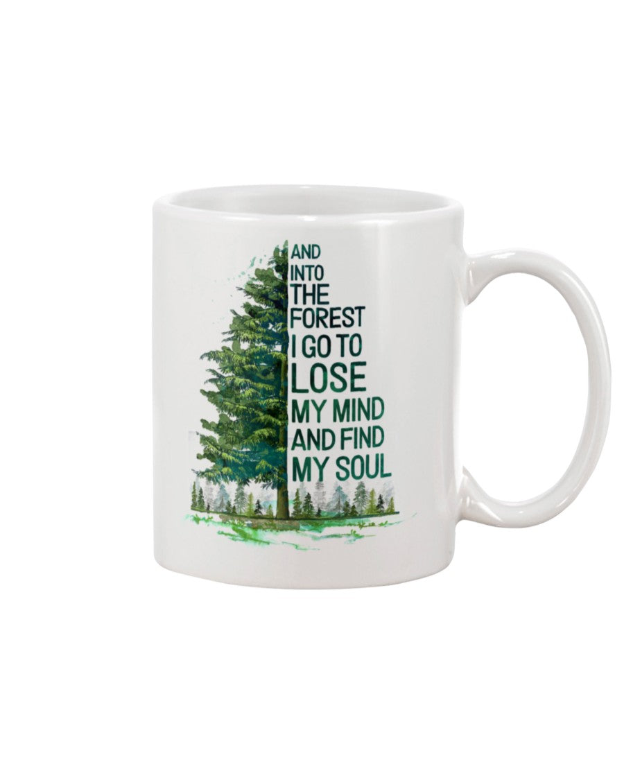 Camping Lover Coffee Mug | Into The Forest I Go To Lose My Mind | Drinkware Gift for Campers