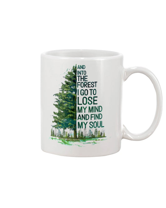 Camping Lover Coffee Mug | Into The Forest I Go To Lose My Mind | Drinkware Gift for Campers