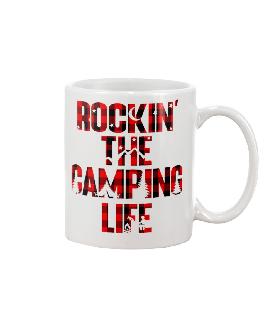 Camping Lover Coffee Mug | Rockin' The Camping Life | Drinkware Gift for Campers