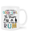 Camping Lover Coffee Mug | Good Girl Loves Gin & Campfire | Drinkware Gift for Campers