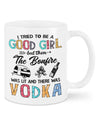Camping Lover Coffee Mug | Good Girl Loves Vodka & Campfire | Drinkware Gift for Campers