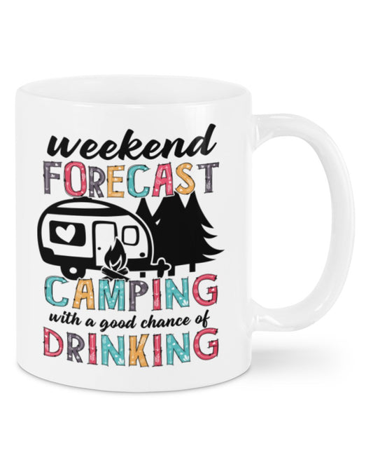 Camping Lover Coffee Mug | Weekend Forecast | Drinkware Gift for Campers