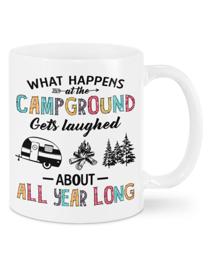 Camping Lover Coffee Mug | Campround Gets Laughed | Drinkware Gift for Campers