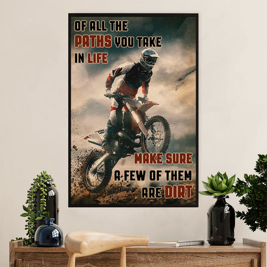 Metal Motorcycle Poster Wall Art Prints | Paths | Home Decor Gift for Biker