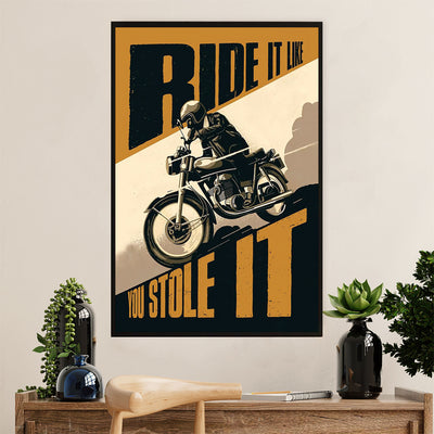 Metal Motorcycle Poster Wall Art Prints | Ride it like | Home Decor Gift for Biker