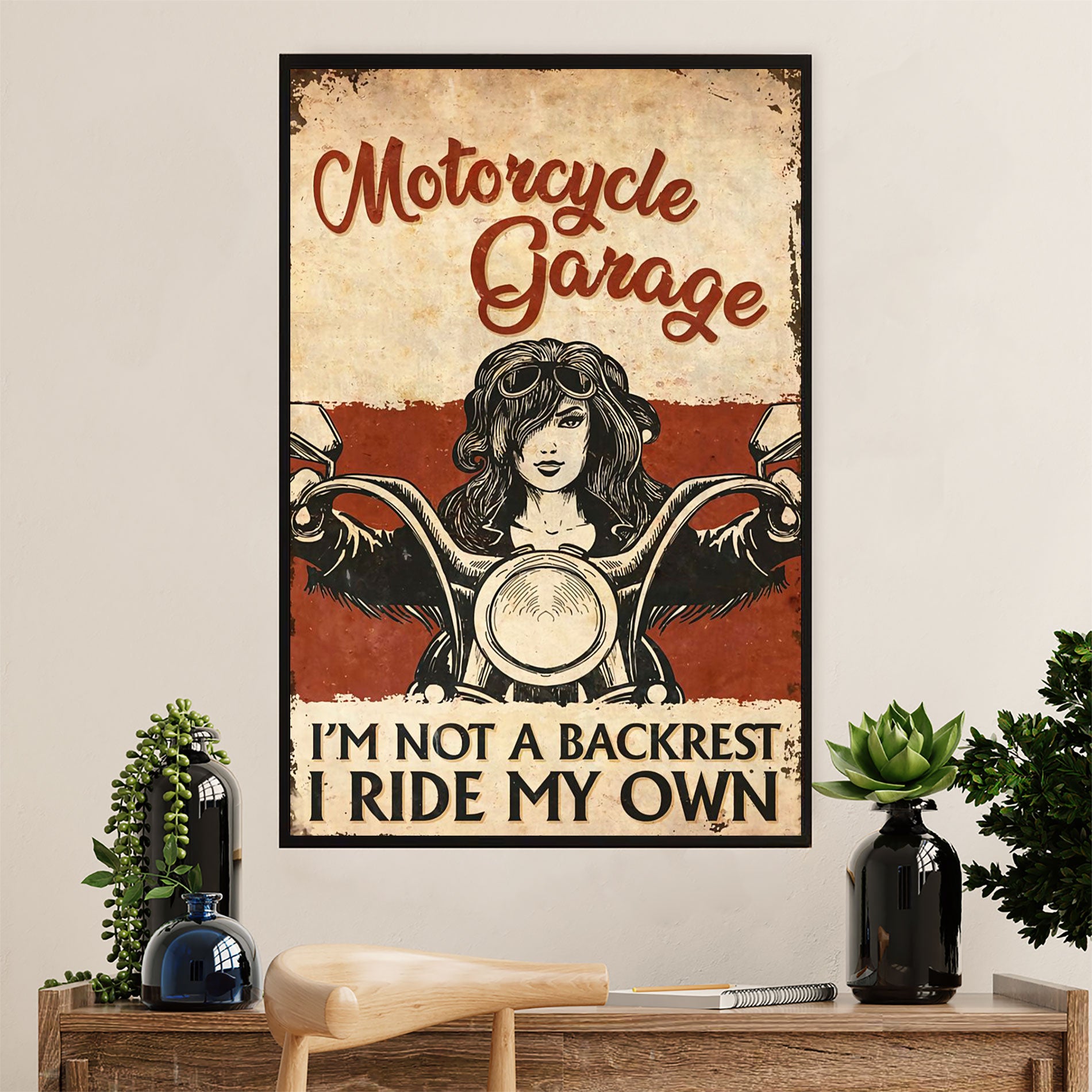 Metal Motorcycle Poster Wall Art Prints | Motorcycle Garage | Home Decor Gift for Biker