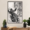 Metal Motorcycle Poster Wall Art Prints | Motivational Quotes Biker | Home Decor Gift for Biker