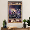 Metal Motorcycle Poster Wall Art Prints | Brothers | Home Decor Gift for Biker