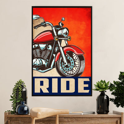 Metal Motorcycle Poster Wall Art Prints | Ride | Home Decor Gift for Biker