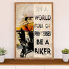 Metal Motorcycle Poster Wall Art Prints | Biker Princess | Home Decor Gift for Biker