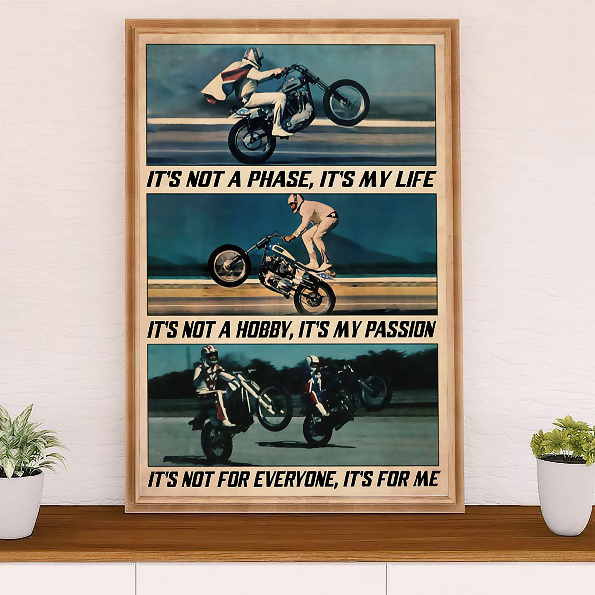 Metal Motorcycle Poster Wall Art Prints | My Passion | Home Decor Gift for Biker