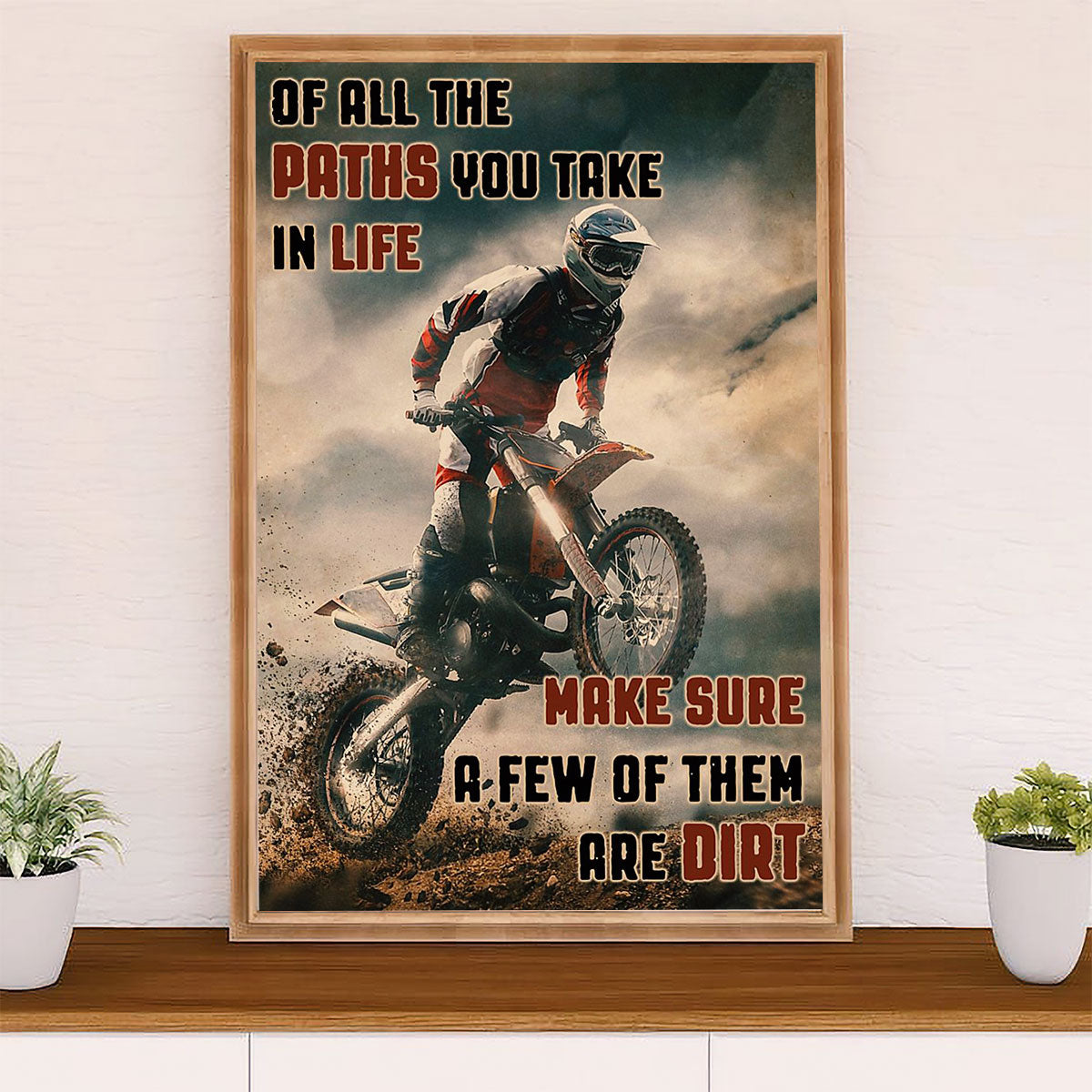 Metal Motorcycle Poster Wall Art Prints | Paths | Home Decor Gift for Biker