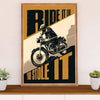 Metal Motorcycle Poster Wall Art Prints | Ride it like | Home Decor Gift for Biker