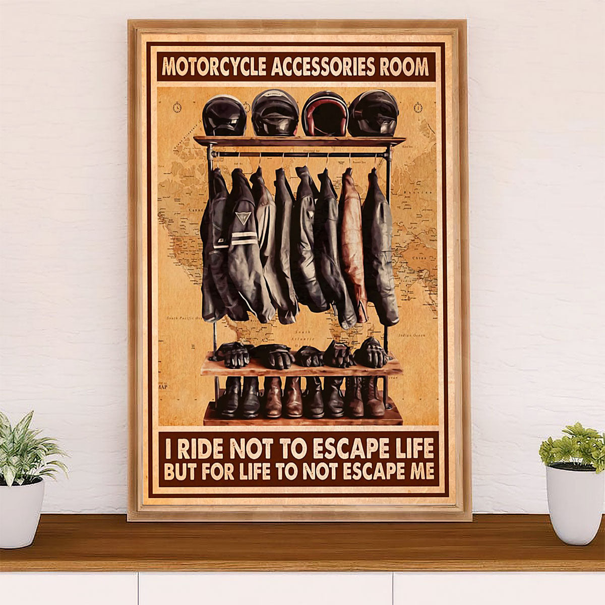 Metal Motorcycle Poster Wall Art Prints | Motorcycle Accessories | Home Decor Gift for Biker