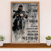 Metal Motorcycle Poster Wall Art Prints | Break Him But Failed | Home Decor Gift for Biker
