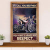 Metal Motorcycle Poster Wall Art Prints | Brothers | Home Decor Gift for Biker