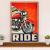 Metal Motorcycle Poster Wall Art Prints | Ride | Home Decor Gift for Biker