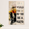 Metal Motorcycle Poster Wall Art Prints | Biker Princess | Home Decor Gift for Biker