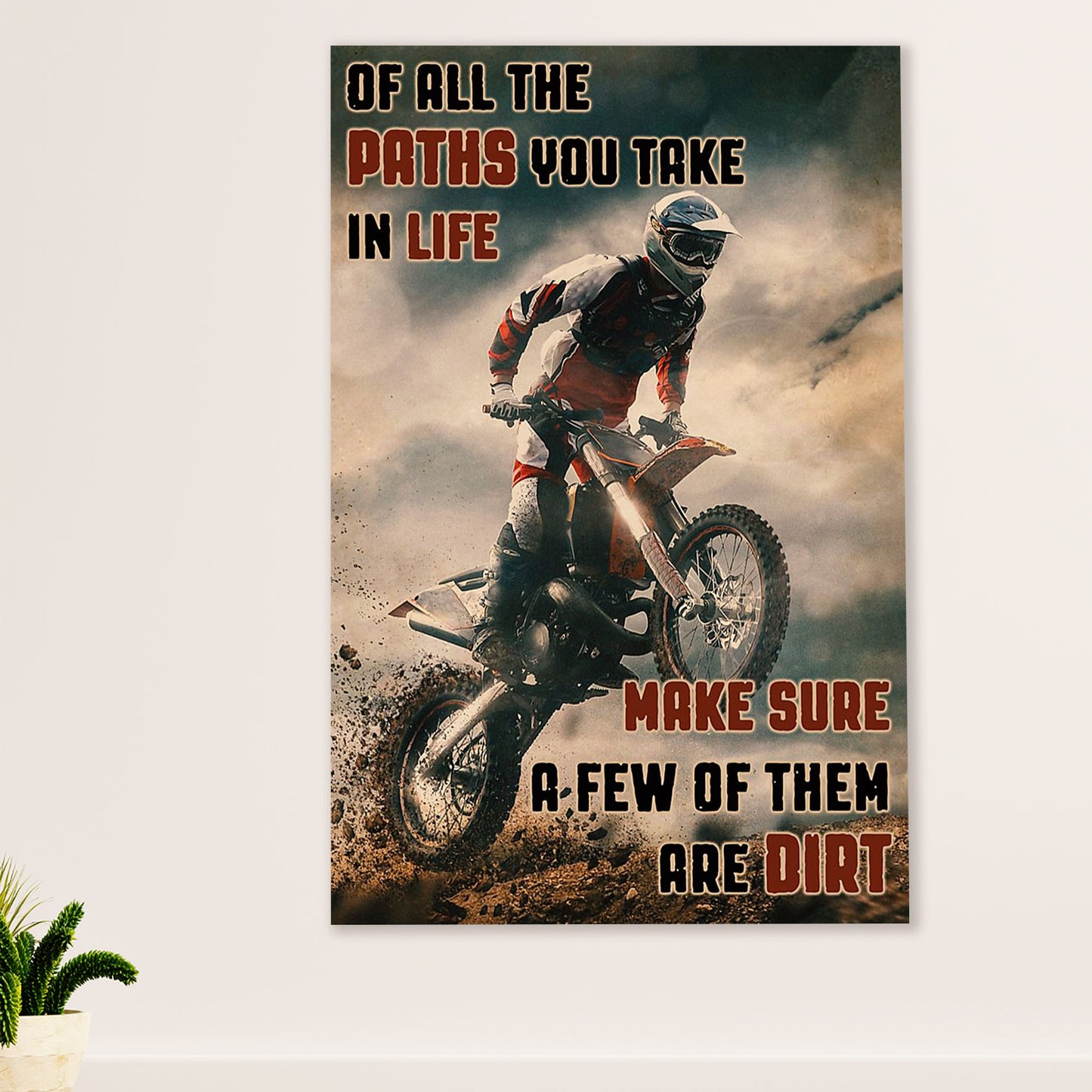 Metal Motorcycle Poster Wall Art Prints | Paths | Home Decor Gift for Biker
