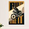 Metal Motorcycle Poster Wall Art Prints | Ride it like | Home Decor Gift for Biker