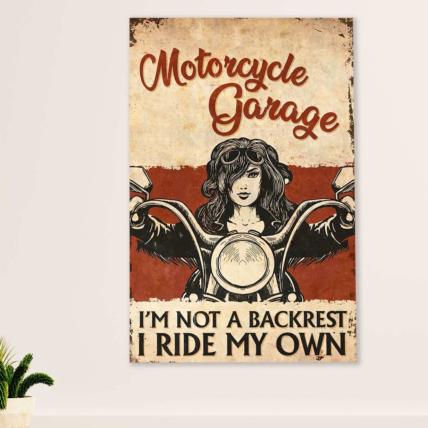 Metal Motorcycle Poster Wall Art Prints | Motorcycle Garage | Home Decor Gift for Biker
