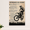 Metal Motorcycle Poster Wall Art Prints | Motorcross Life Lessons | Home Decor Gift for Biker