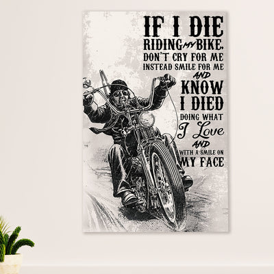 Metal Motorcycle Poster Wall Art Prints | Motivational Quotes Biker | Home Decor Gift for Biker